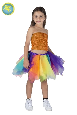 TOP ELASTICO TINTA UNITA ARANCIO